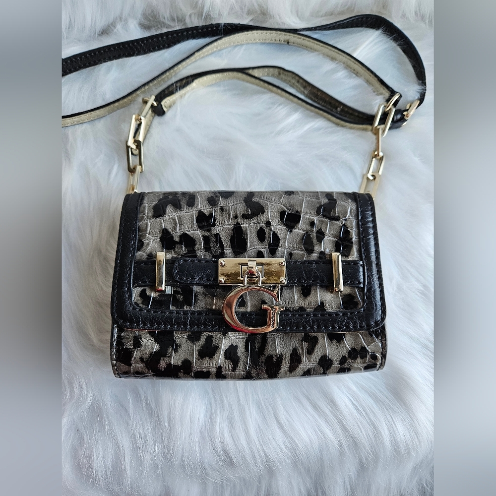 Vintage Guess Animal Print Mini Crossbody Bag - Y2K Style